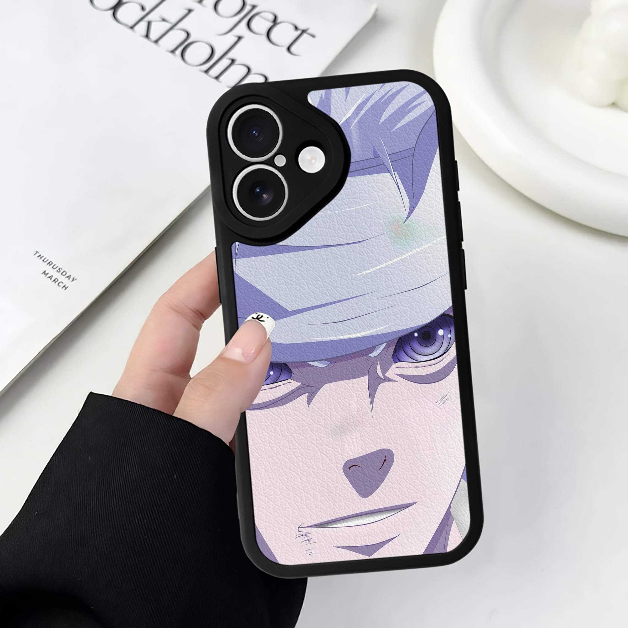 （画像用） NARUTO -ナルト- NARUTO -ナルト- 疾風伝 【iPhone 16シリーズ対応】シリコンスマホケース（レザー調） 材質：シリコン